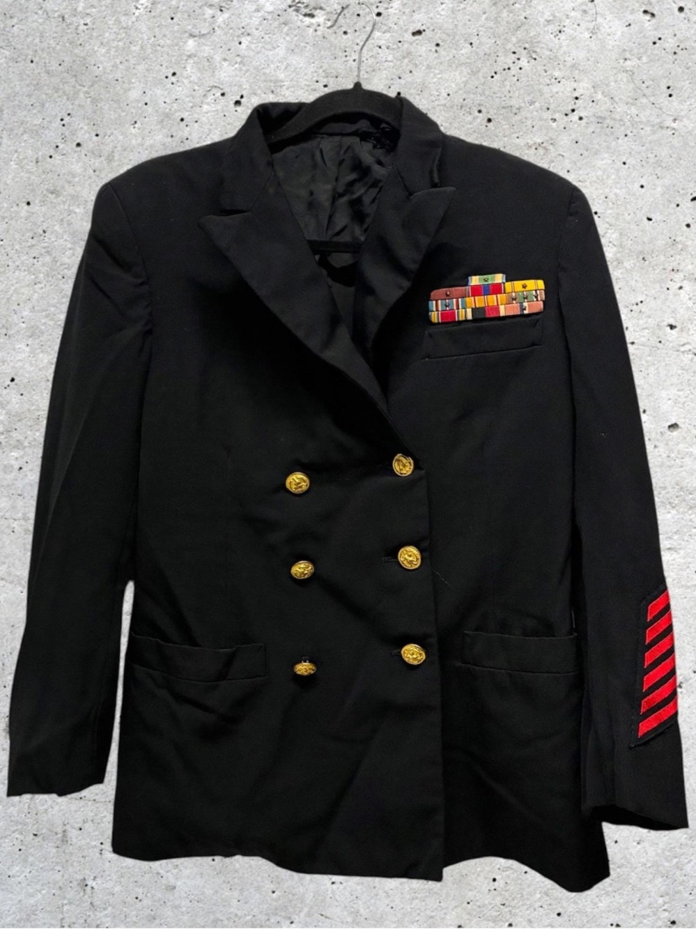 Vintage 1980s-1990s U.S. Navy Chief Petty Officer Service Dress Blue Jacket